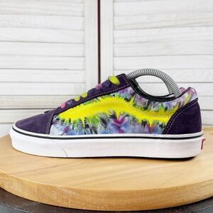 Vans‎ Mysteriosa Neon Tie Dye Old School Sneakers Purple Multi 8 Men 9.5 Women